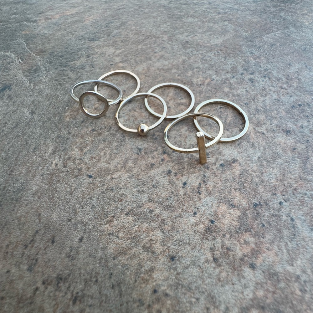 Gold Minimalist Ring Set